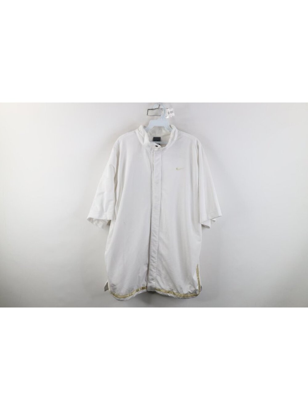 Vtg Y2K Nike Basketball Mens Large Striped Dazzle Warm Up Shooting Shirt White